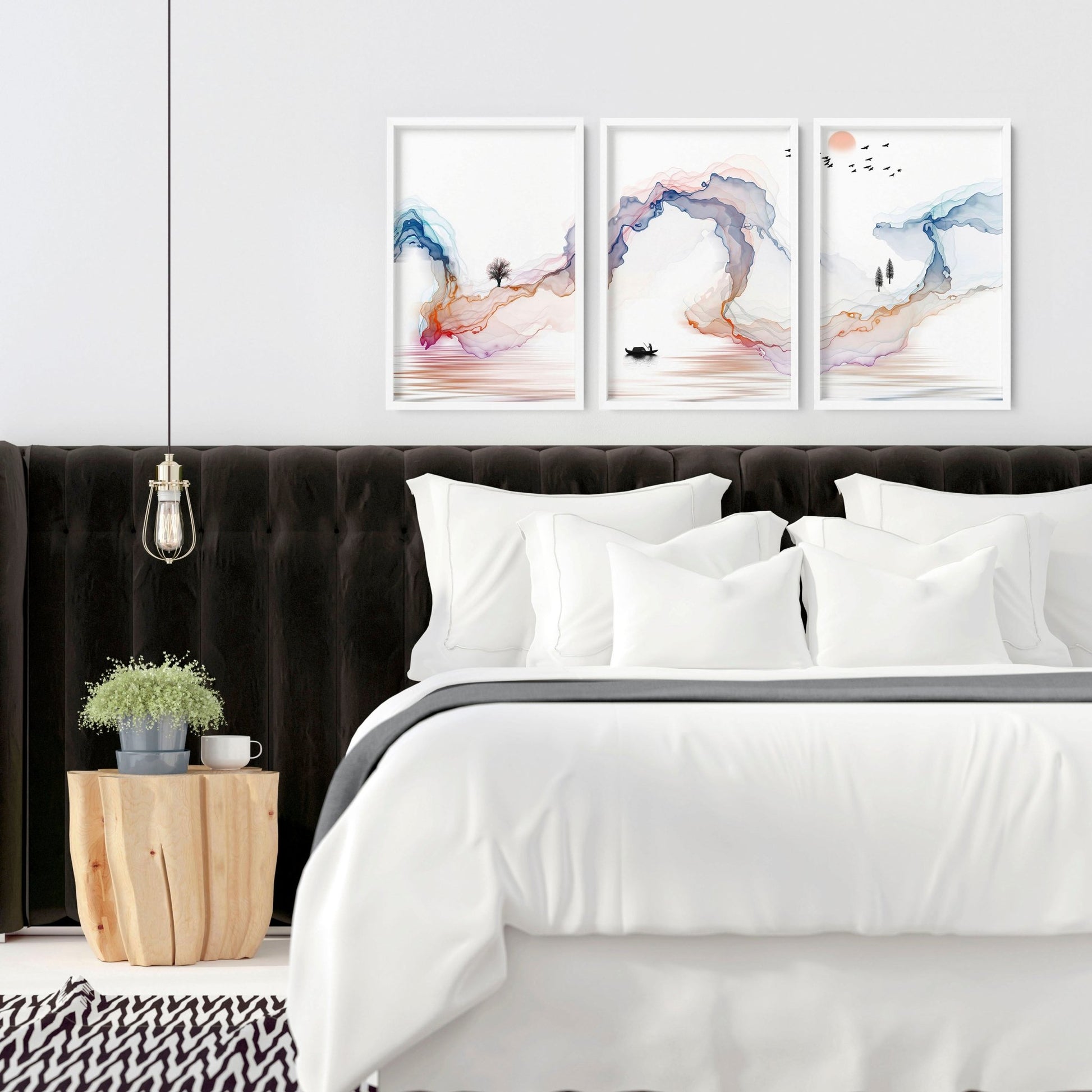 Japanese minimalist art | set of 3 wall art prints - About Wall Art