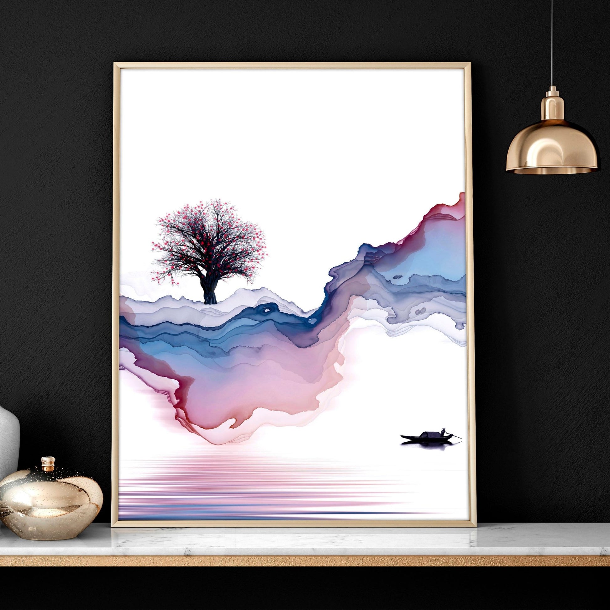 Japanese pictures for bedroom | set of 3 wall art prints