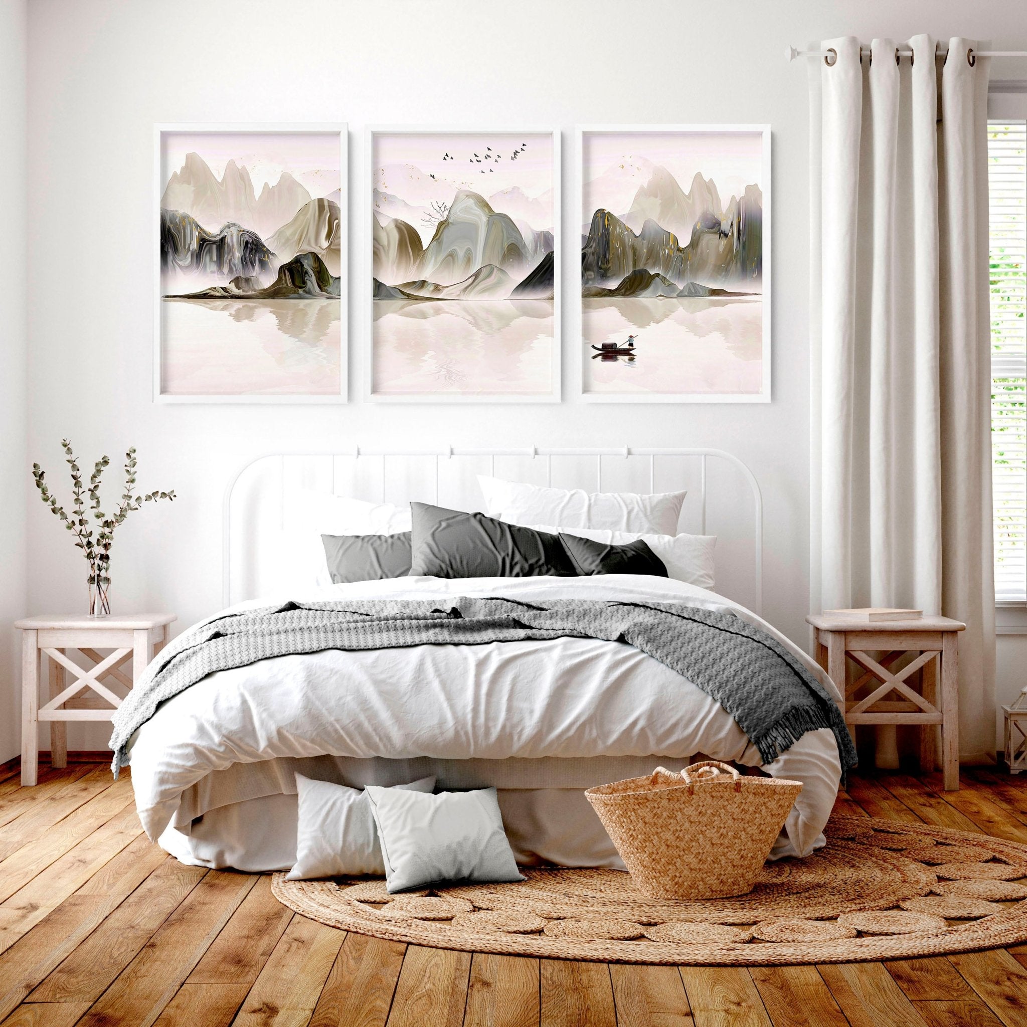 Wall decor bedroom | set of 3 wall art prints