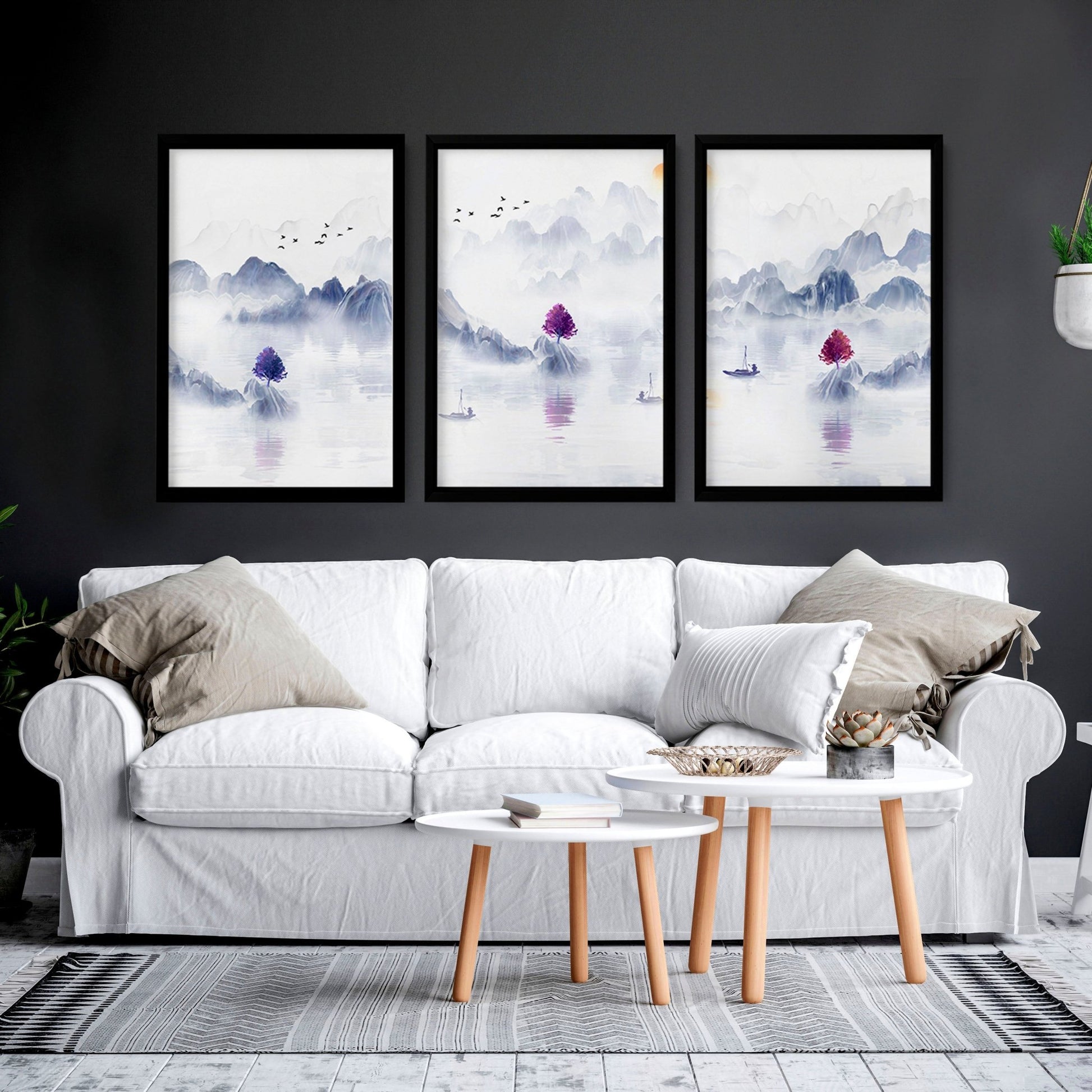 Japanese zen home decor | set of 3 wall art prints - About Wall Art
