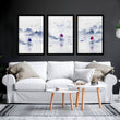 Big wall paintings for living room | set of 3 Japanese wall art