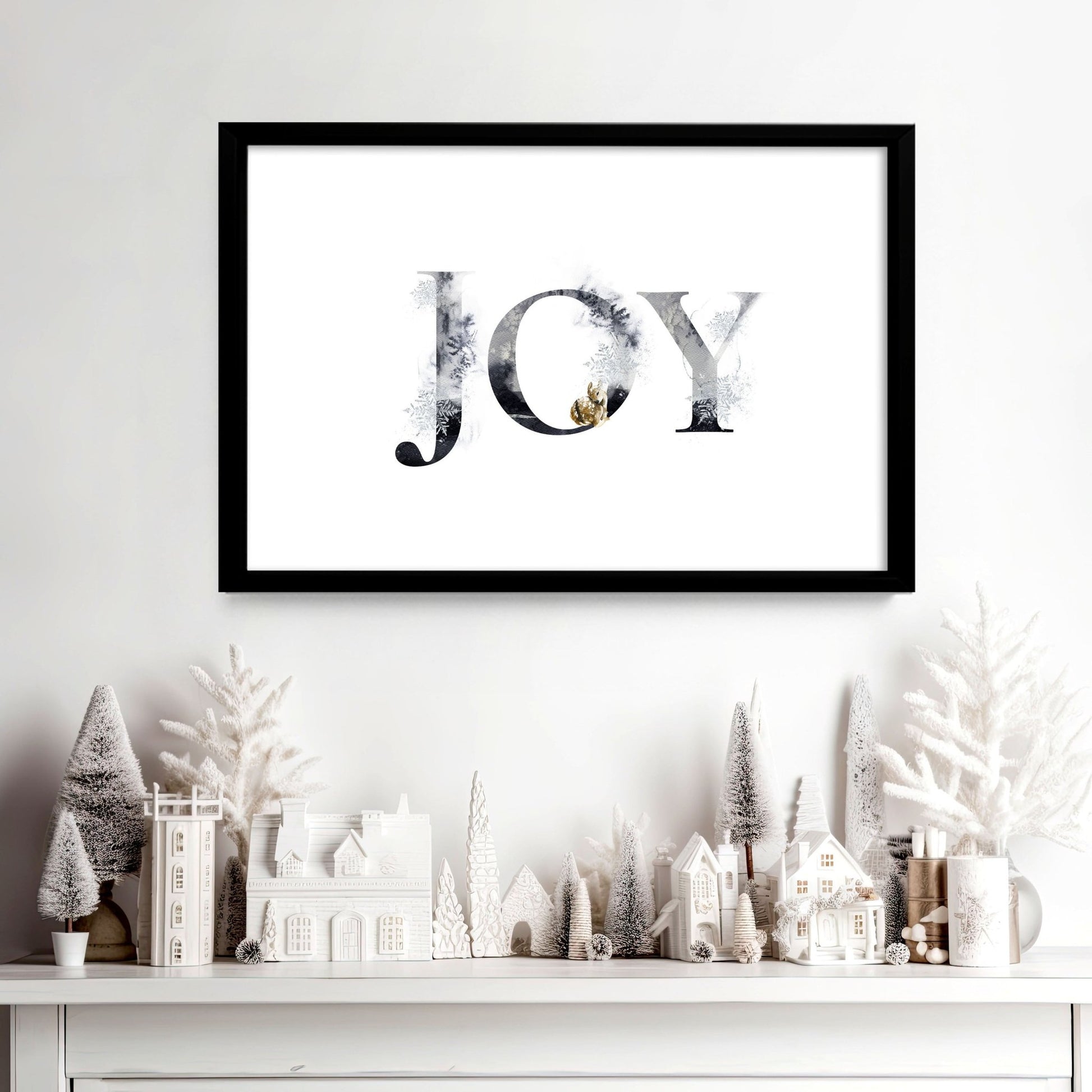 Joy wall art print for Christmas decor - About Wall Art