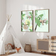 Jungle bedroom Wall art for Nursery | set of 2 Sloths prints