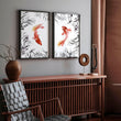 Koi wall art | set of 2 framed wall art