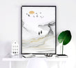 Landscape painting Japanese | set of 3 Bedroom wall art