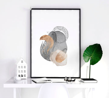 Large abstract wall art | set of 3 wall art prints for living room