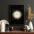 Large print for living room | Set of 2 Sun and Moon wall art