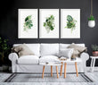 Large prints for living room | set of 3 Tropical wall art prints