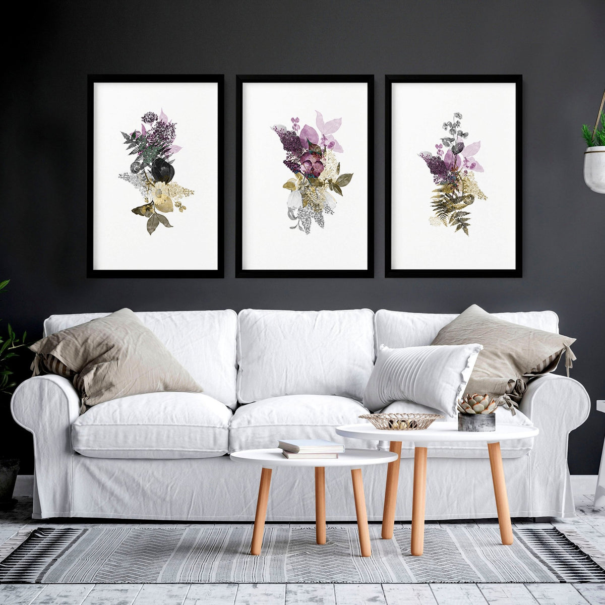 Large wall prints - set of 3 wall art for living room | About Wall Art