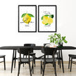 Lemons print | Set of 2 wall art prints