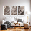 Large wall art living room | set of 3 Marble wall art prints