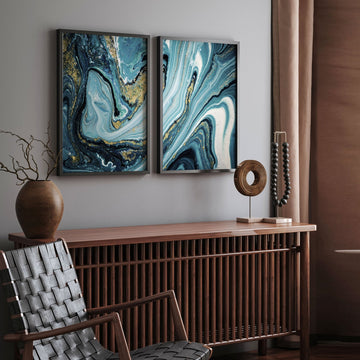 Luxury wall decor | set of 2 wall art prints