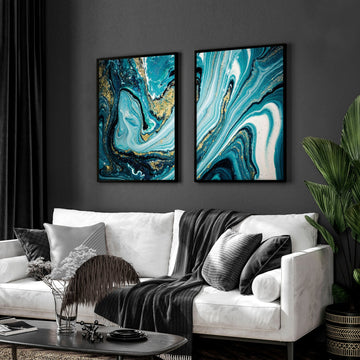 Luxury wall decor | set of 2 wall art prints