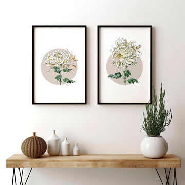 Magnolia Painting | set of 2 wall art prints