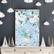Childrens world map | set of 2 Wall art for Nursery