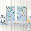 Childrens world map | set of 2 Wall art for Nursery