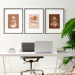 Mid century accent wall for office | set of 3 wall art prints - About Wall Art