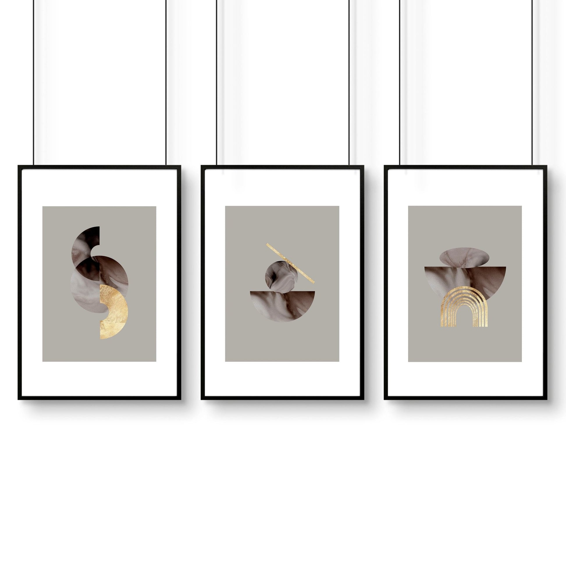 Mid century modern art for office | set of 3 wall art prints - About Wall Art
