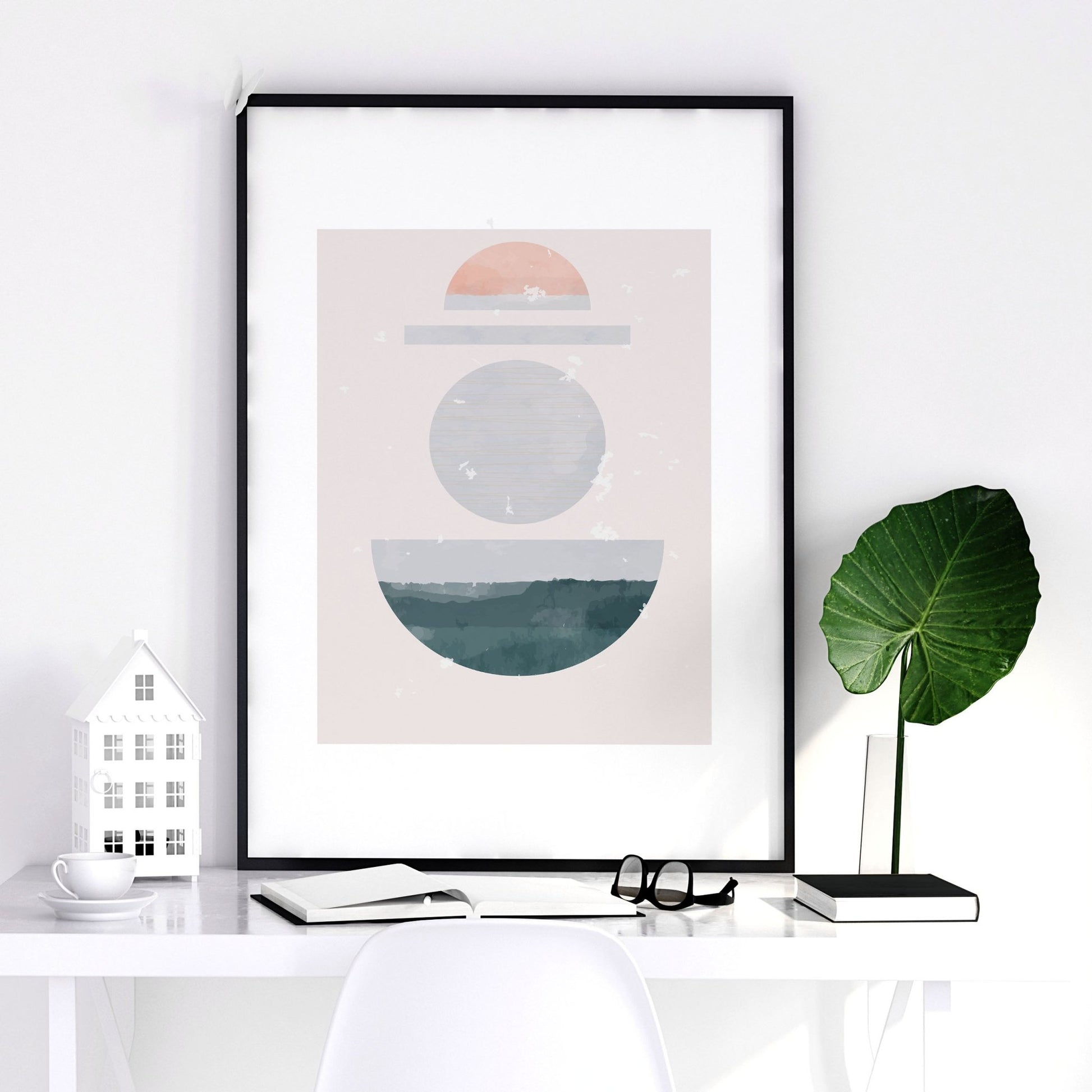 Mid Century wall abstract art | set of 3 art prints - About Wall Art