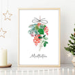 Mistletoe painting | Christmas wall art print - About Wall Art