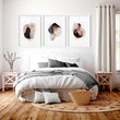Modern abstract art prints for bedroom | set of 3 wall art prints
