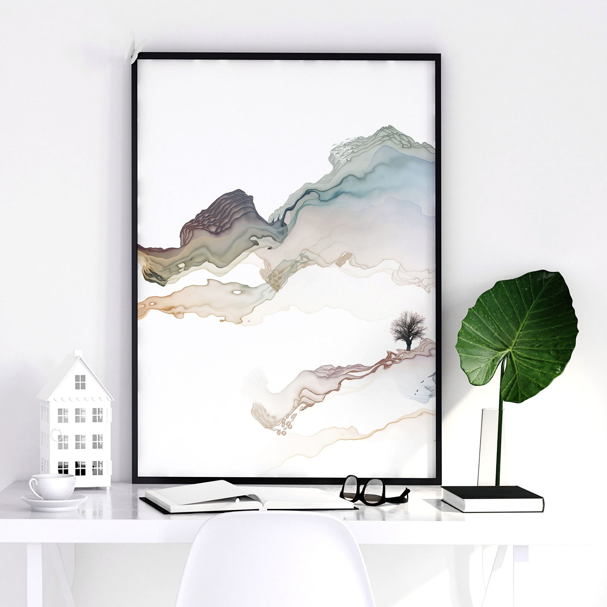 Modern home office ideas | set of 3 wall art prints - About Wall Art