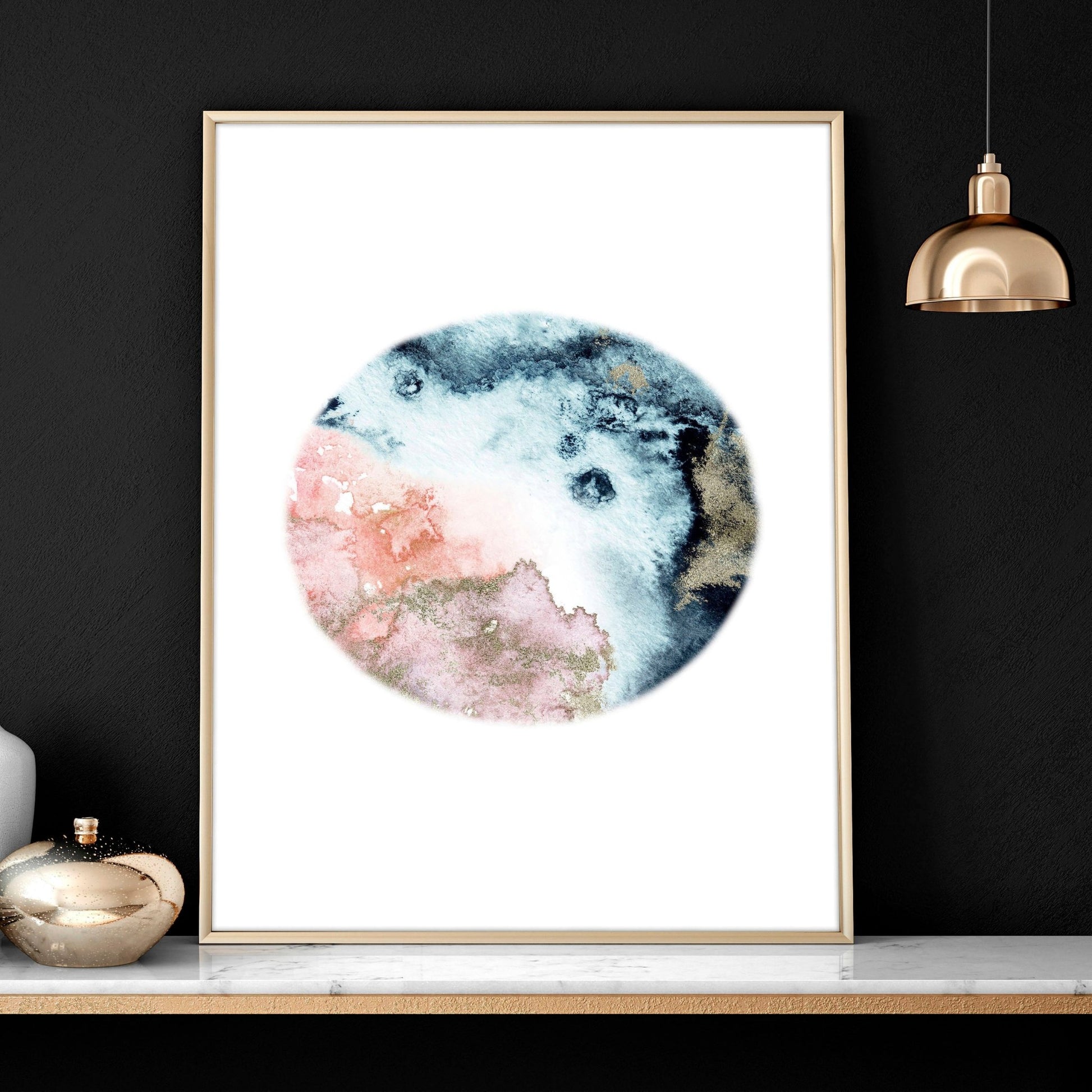 Moon wall art for living room | set of 3 wall art prints - About Wall Art
