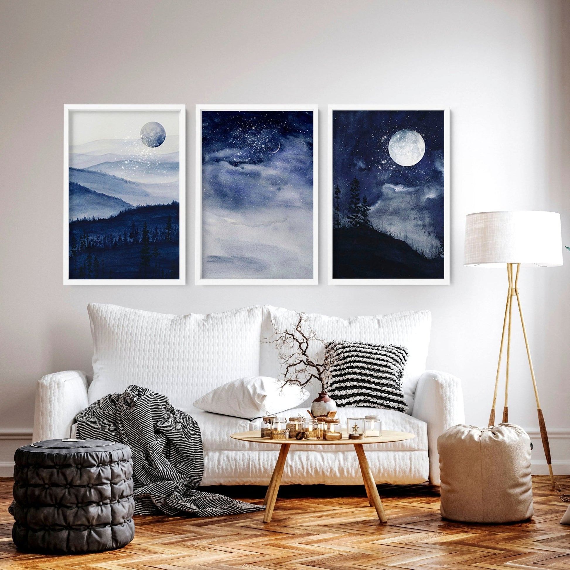 Night Sky Wall Art | set of 3 wall art prints - About Wall Art