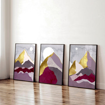 Nordic wall art for office | set of 3 wall art prints - About Wall Art