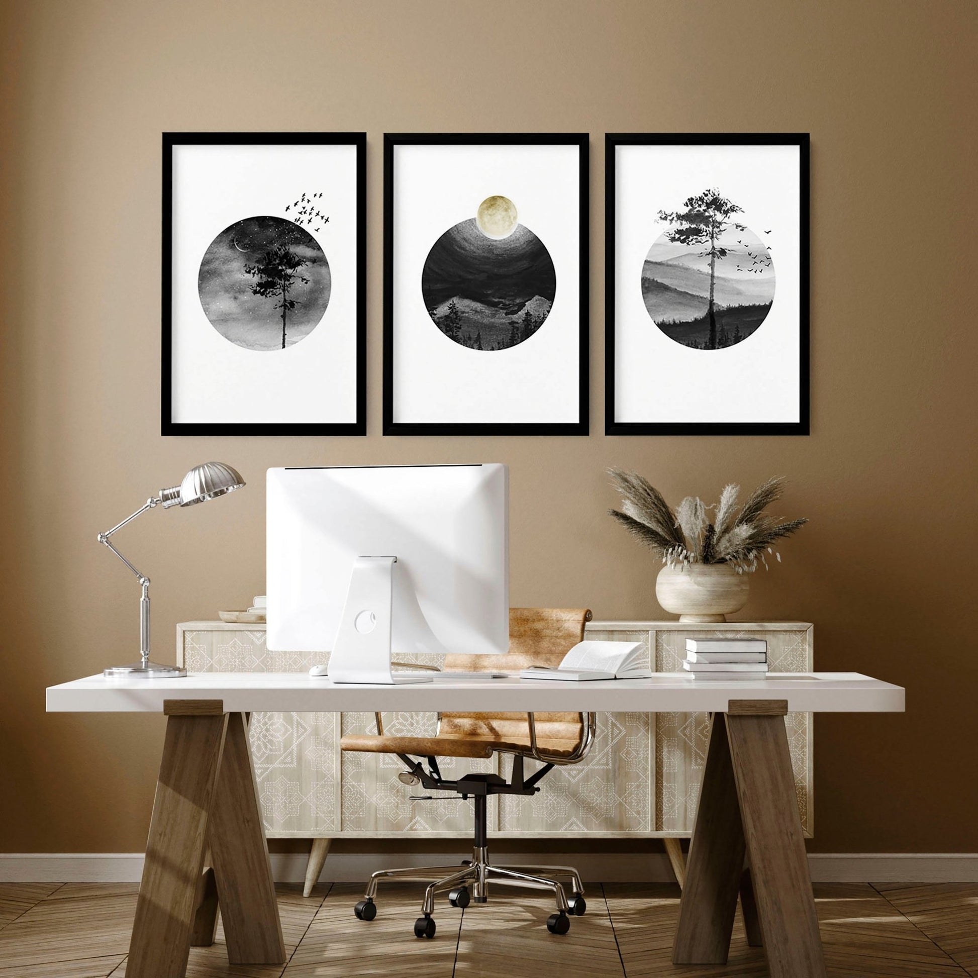 Nordic wall decor for office | set of 3 wall art prints - About Wall Art