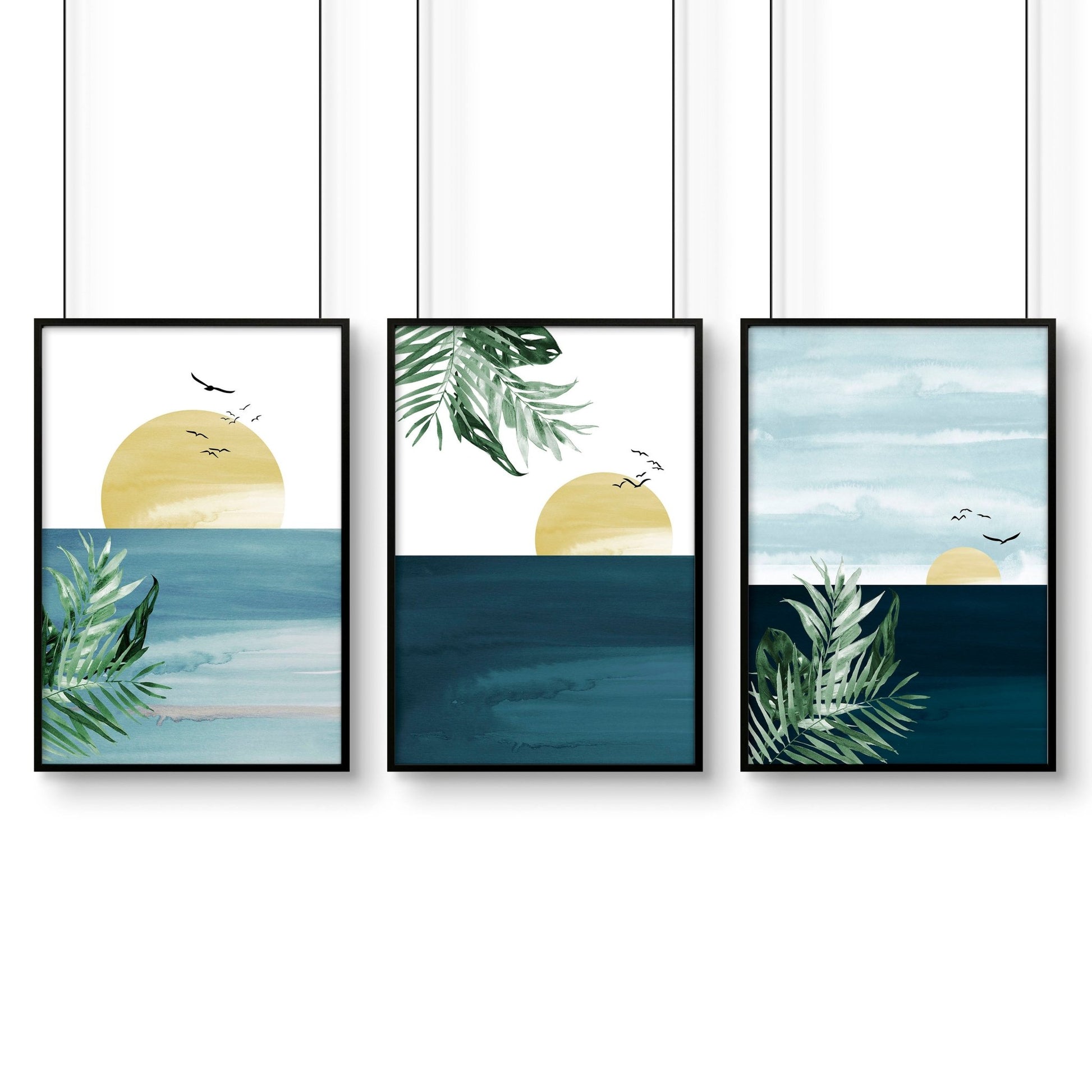 Office artwork | set of 3 Sunset wall art prints