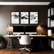 Office decor ideas for work | set of 3 wall art prints - About Wall Art