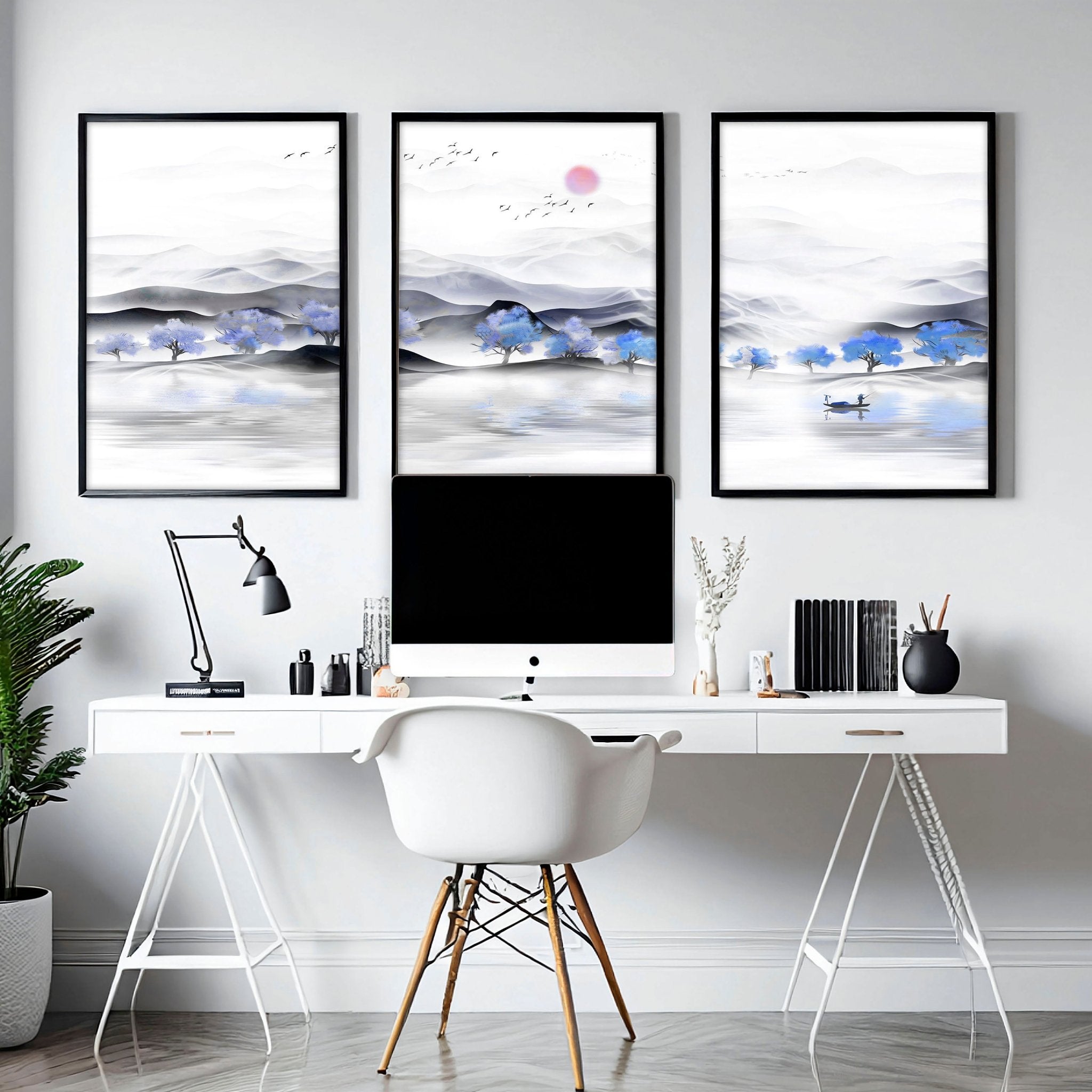 Office prints | set of 3 wall art prints - About Wall Art