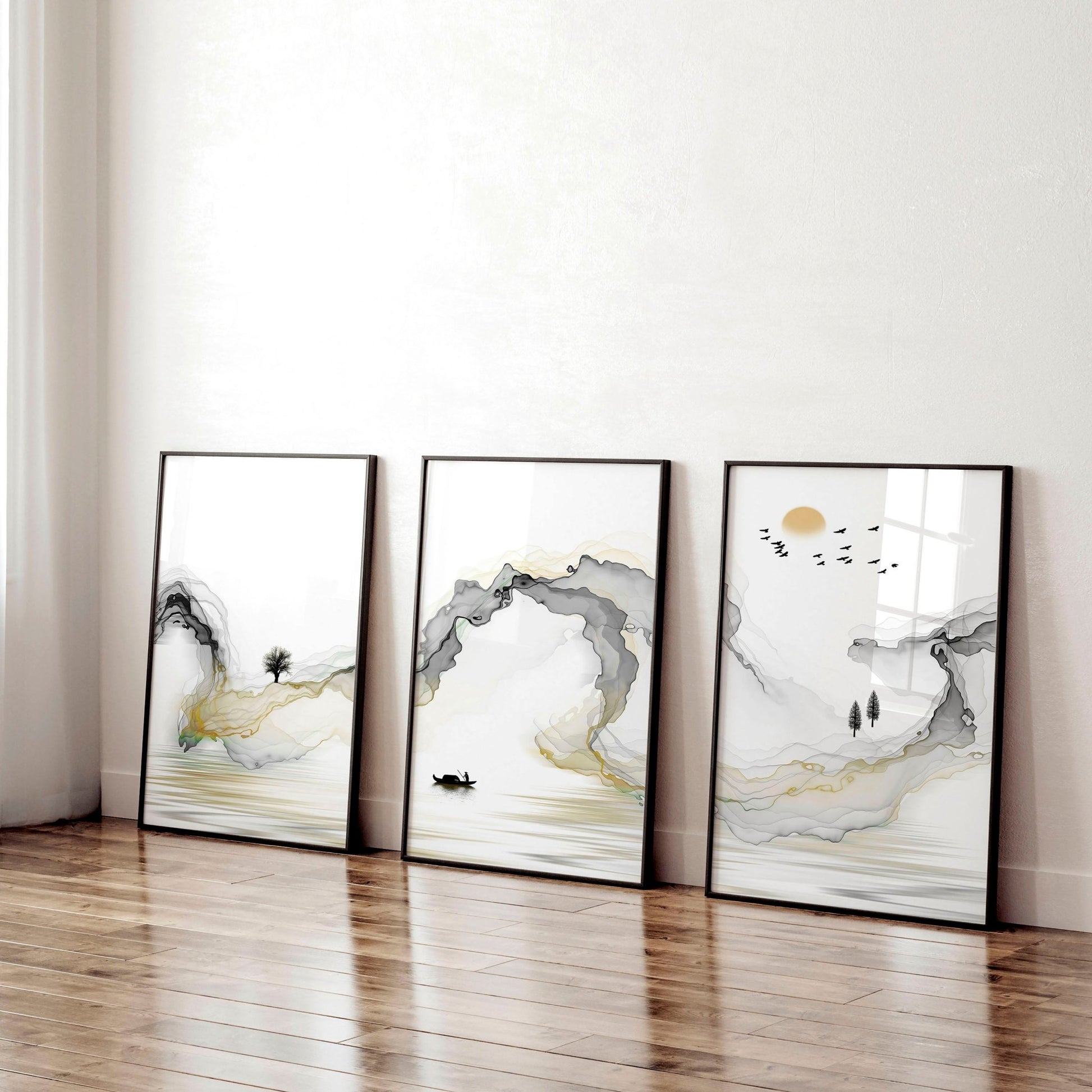 Office wall decorations | set of 3 wall art prints - About Wall Art