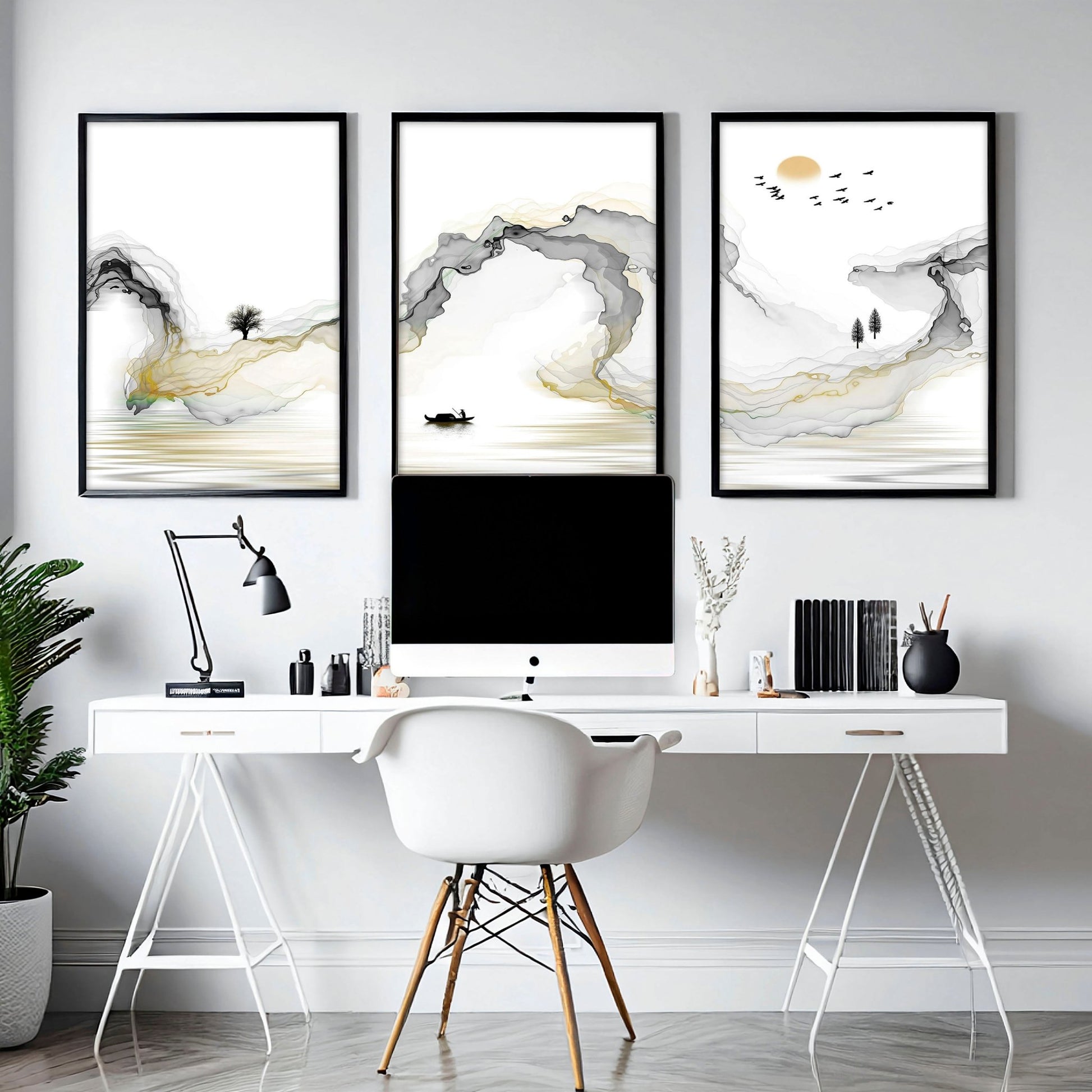Office wall decoration | set of 3 wall art prints