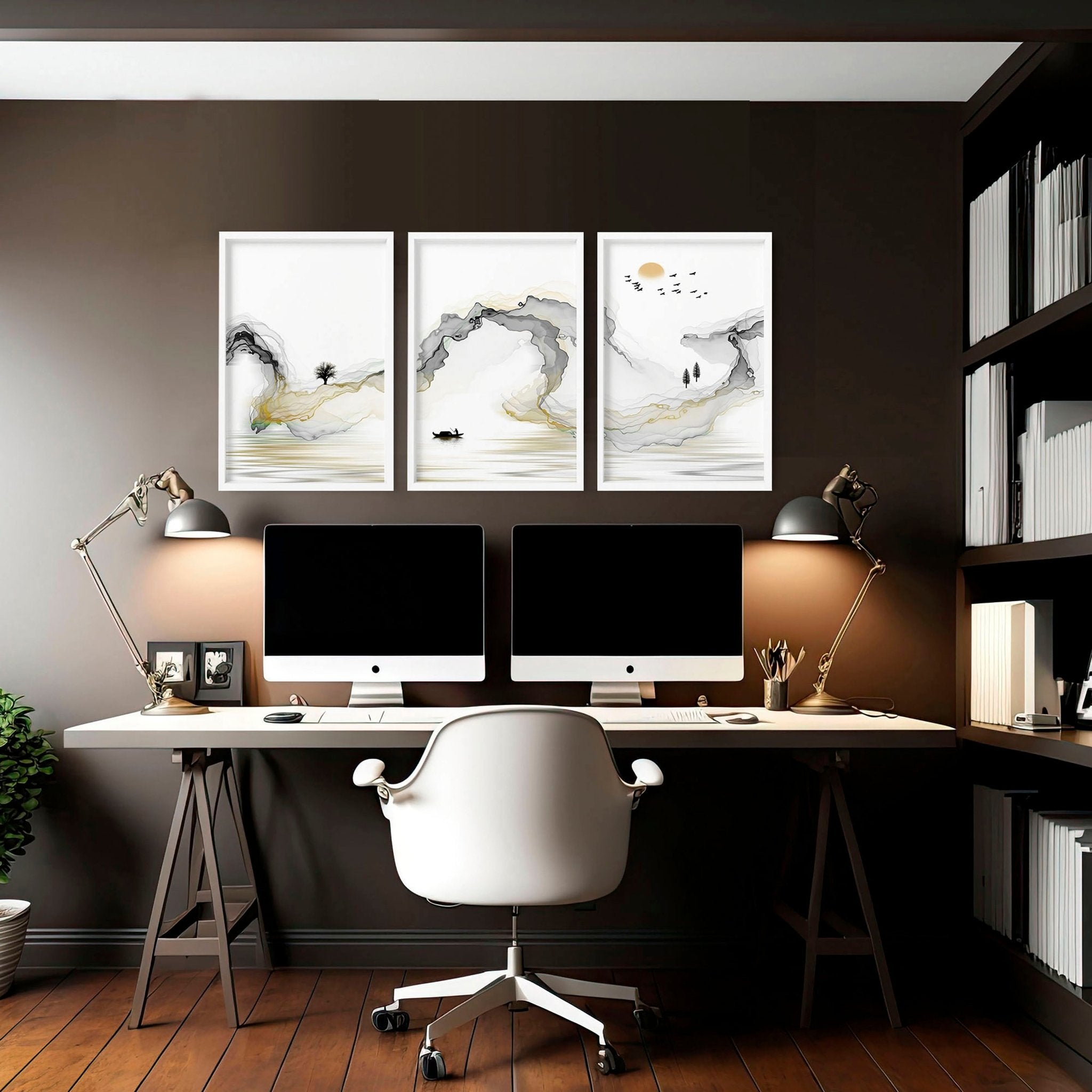 Office wall decorations | set of 3 wall art prints