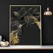 Office decor for walls | set of 3 Tropical gold wall art prints