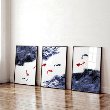 Decoración zen de oficina | conjunto de 3 impresiones de arte de pared