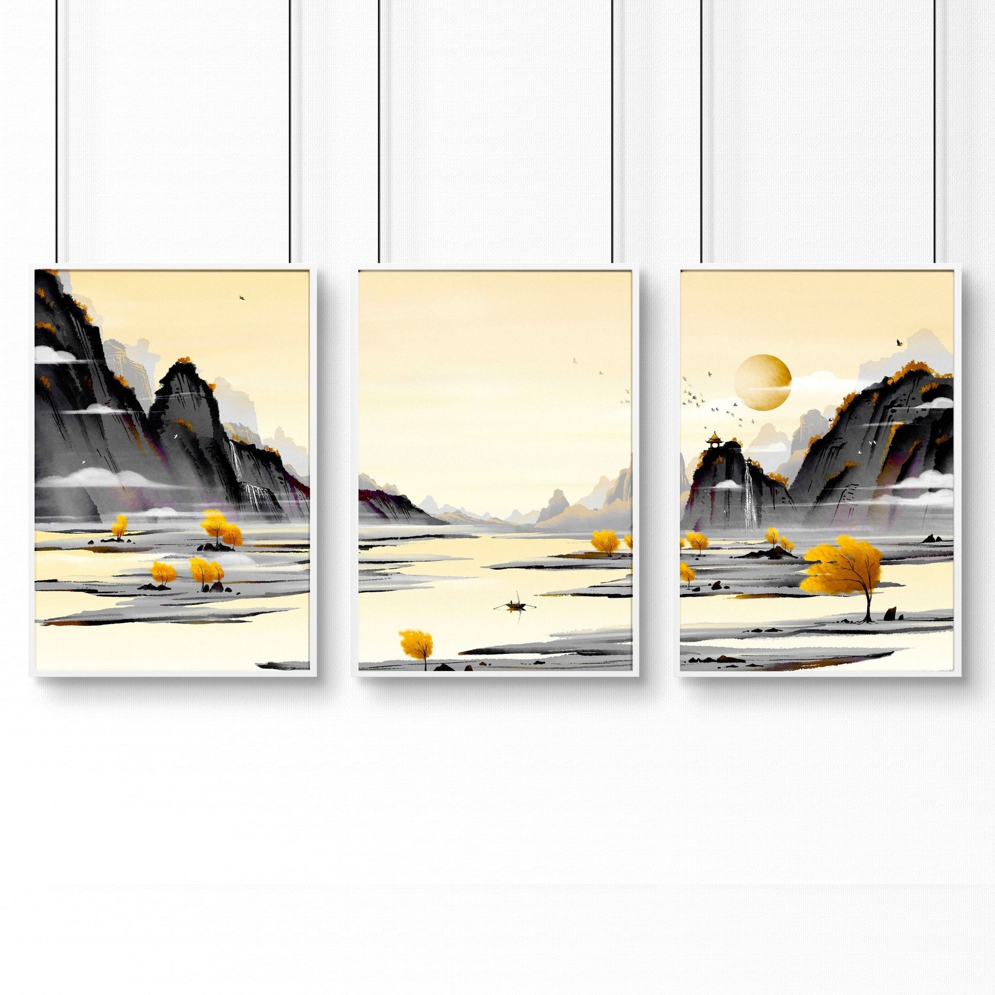 Zen Office decor | set of 3 wall art prints - About Wall Art