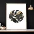 Pictures for office wall | set of 3 Tropical Gold wall art prints