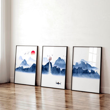 Pictures for the office walls | set of 3 wall art prints