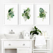 Art for bathroom walls uk | set of 3 Tropical wall prints