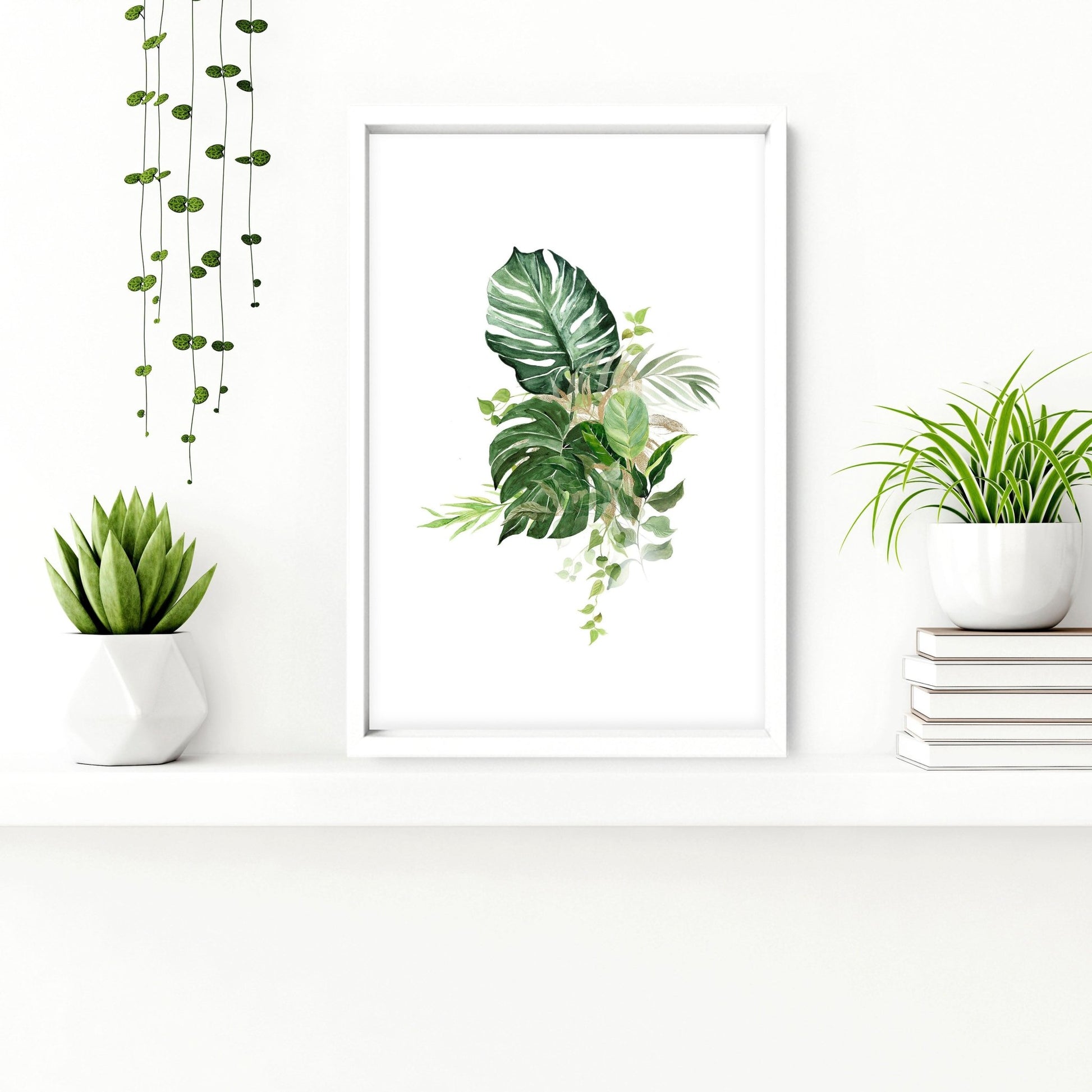 Print for bathroom wall | set of 3 Tropical wall prints