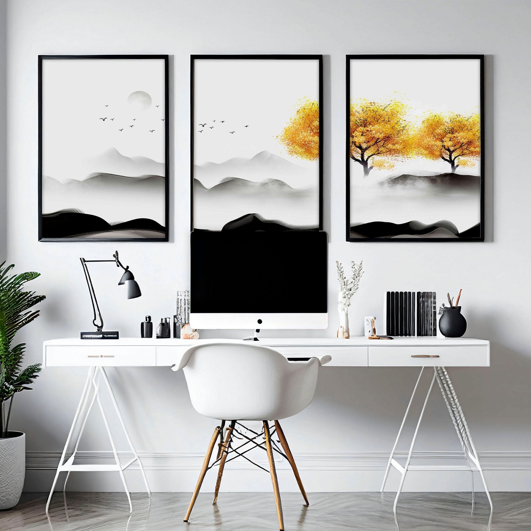 Prints for Home Office walls | set of 3 wall art prints
