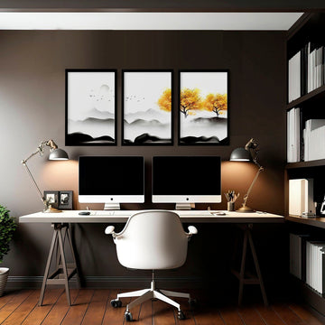Prints for Home Office walls | set of 3 wall art prints - About Wall Art