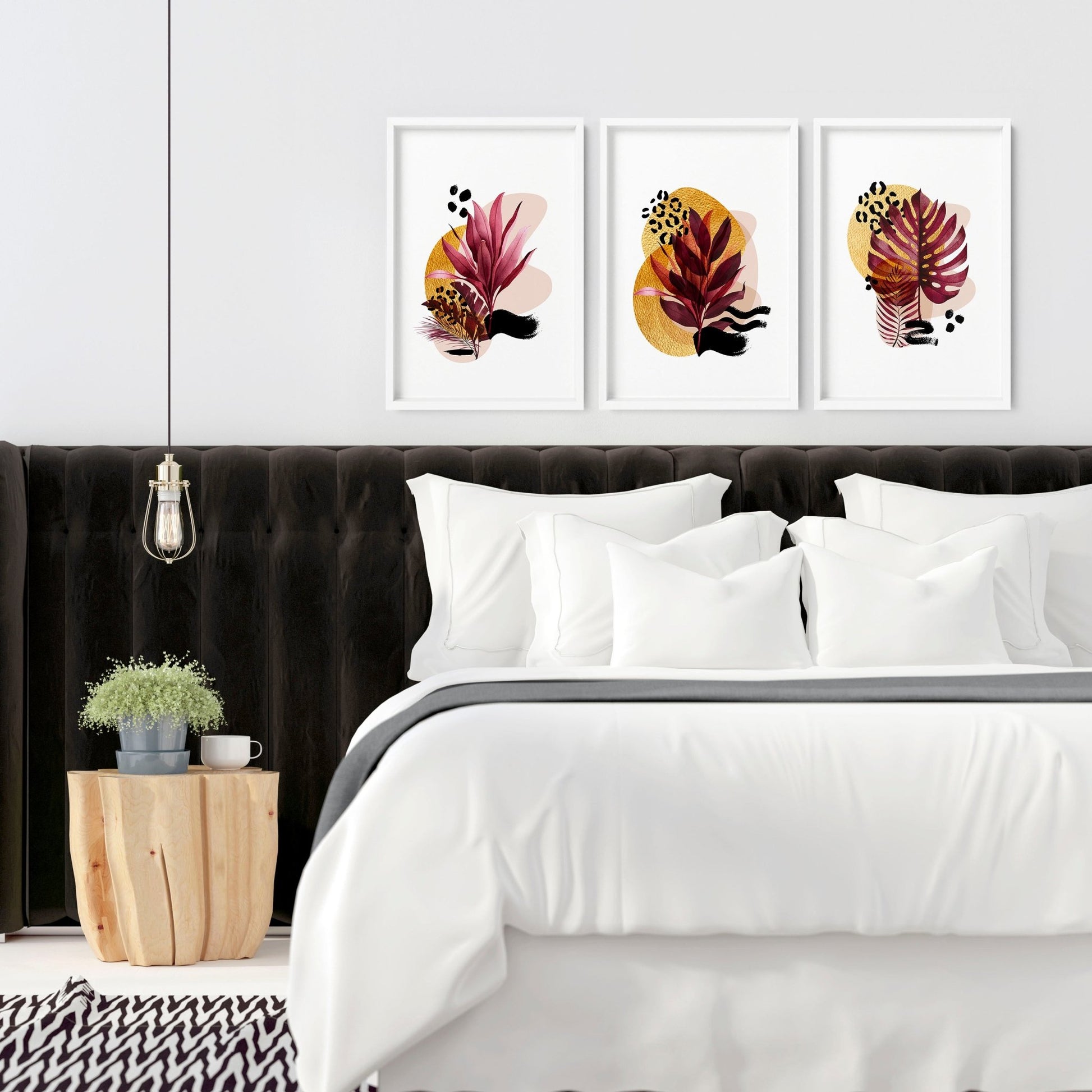 Prints for bedroom | set of 3 wall art