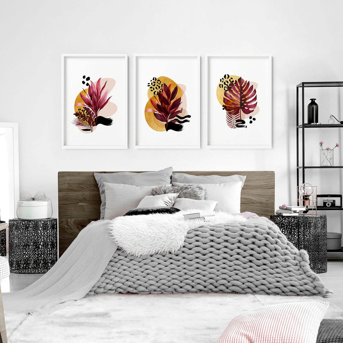 Prints for bedroom - Set of 3 framed wall art | About Wall Art
