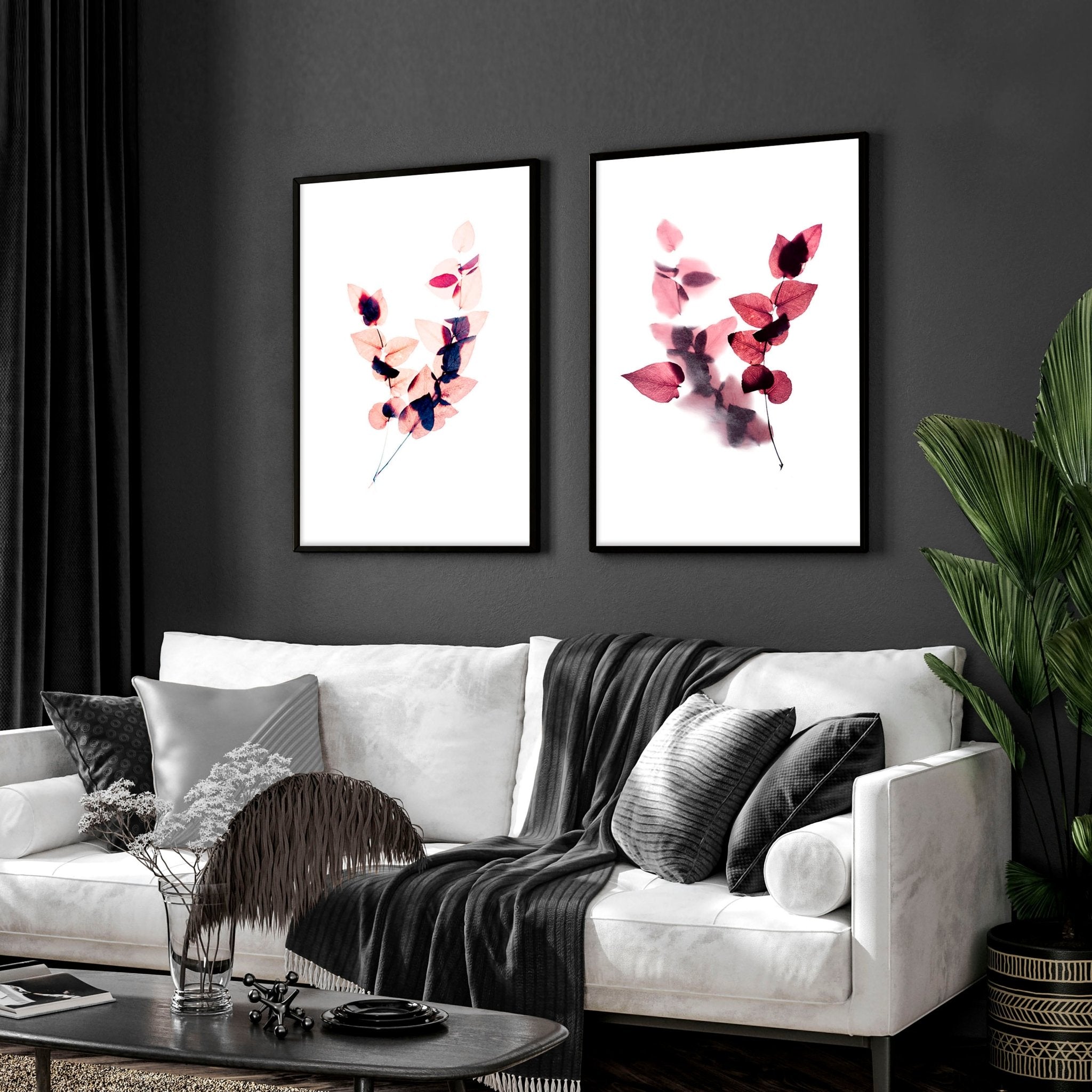 Large Abstract shops Watercolor Prints Set of 2