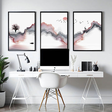 Prints for offices | set of 3 wall art prints