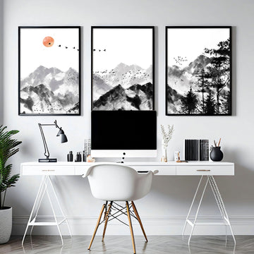 Scandinavian wall art set of 3 | set of 3 wall art prints for offices - About Wall Art
